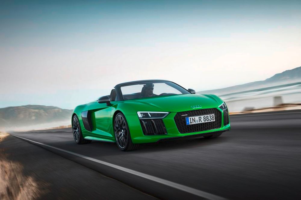 Audi R8 V10 Plus Spyder предлага 602 к.с. и открито небе